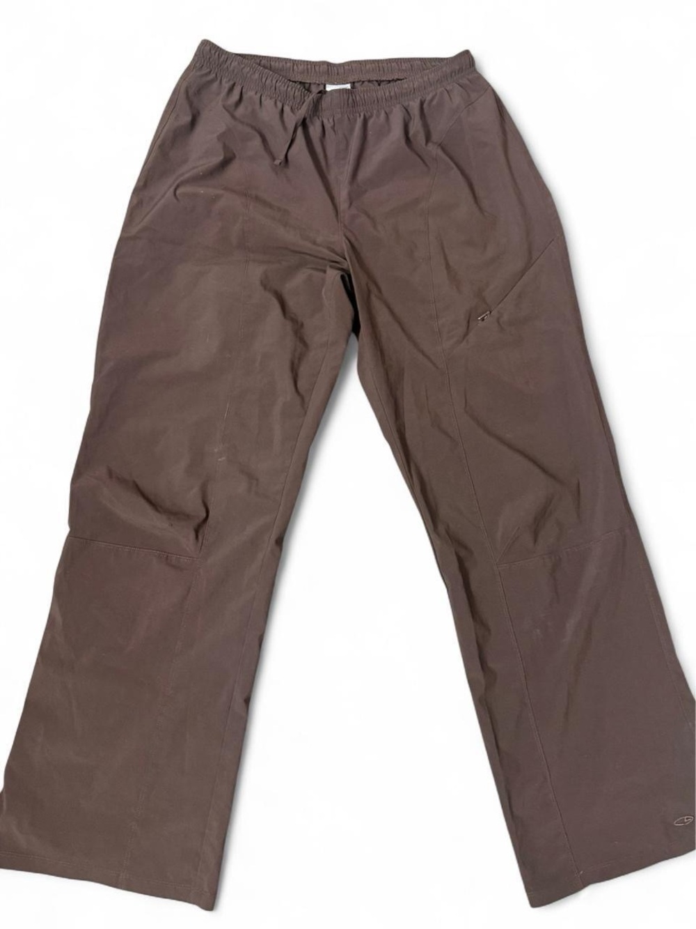 Women’s Brown Elastic-Waist Casual Pants